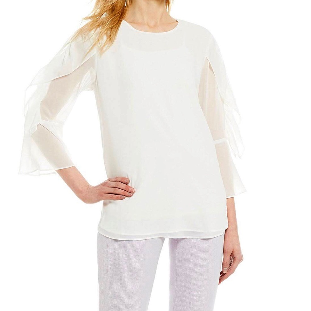 Calvin Klein Ruffle Sleeve Blouse
